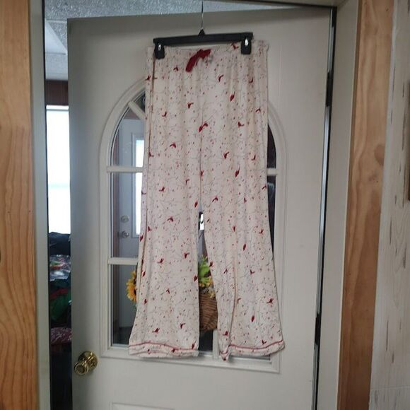 White Orchid Ivory Colored Cardinl Pajama Set Size Women's Petite Medium - Picture 2 of 2
